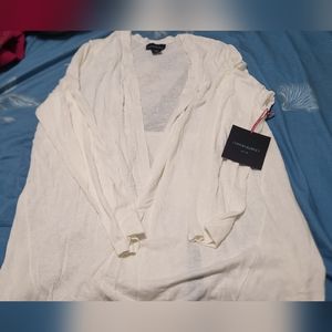 NWT Cynthia Rowley Plus Size White Cardigan 2X